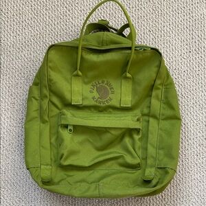 Fjallraven Kanken Green Canvas Backpack